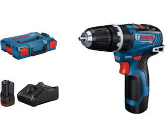 Bosch GSB 12V-35 2 x 3.0 Ah + Ladegerät + L-Boxx (06019J9000)