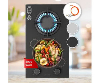 Klarstein Firetale Gaskochfeld 2-flammig schwarz