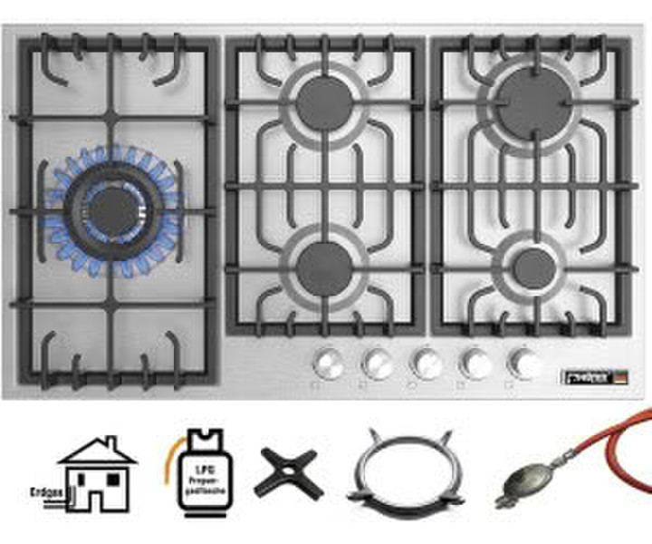 Phönix Germany PS-905L inkl. Gasschlauch-Regler Set + Wok-Aufsatz