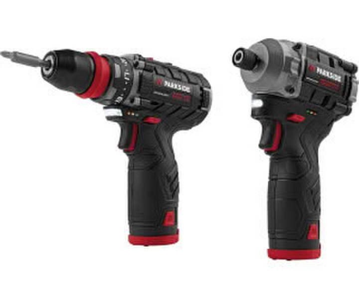 Parkside Akku-Bohrschrauber PBSPA 12 E4 + Akku-Schlagschrauber PDSSAP 12 B1 + 2 Akkus + Ladegerät