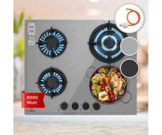 Klarstein Firetale Gaskochfeld 4-flammig grau