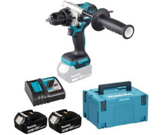Makita DHP486RTJ mit 2x5,0Ah Akkus und Ladegerät in Makpac 2