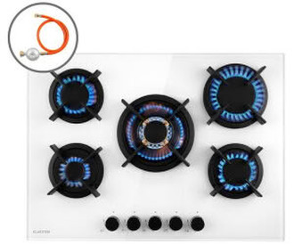 Klarstein Goldflame 5 5-flammig Messing-Brenner Glaskeramik