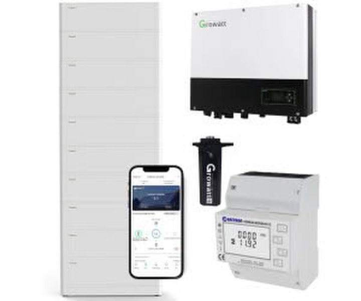 Growatt SPH3000 3kW Hybrid Wechselrichter + 25.6kWh Solarspeicher-Set (A9887640)