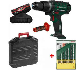 Parkside PSBSA 20-Li C3 + Akku 2 Ah+ Bohrer Set
