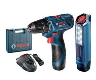 Bosch GSR 120-LI Professional ( 2x2.0Ah + Akku-Lampe 06019G8004)