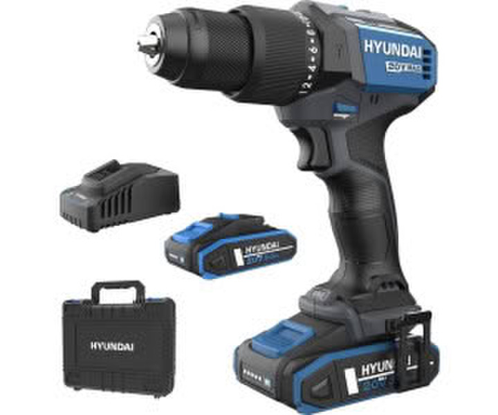 HYUNDAI Powerprodukt Akku-Schlagbohrschrauber HD20X-60 + 2 x 2,0 Ah + Ladegerät