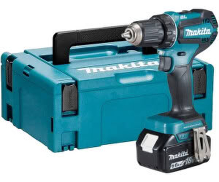 Makita DDF485 + 6 Ah Akku BL1860B + Makpac Gr. 2