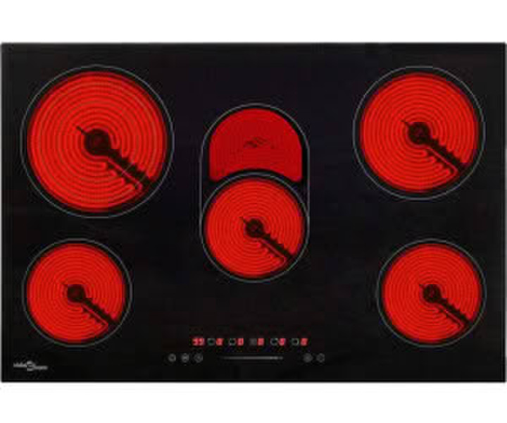 vidaXL Glaskeramik-Kochfeld mit 5 Zonen Touch-Bedienfeld 90 cm 8500W