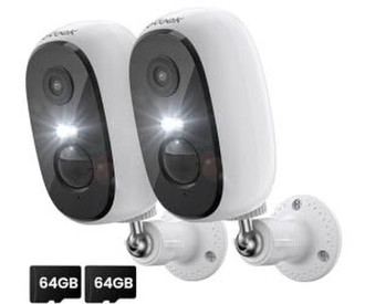 ieGeek 2K Kabellose SolarpanelOutdoor 32 GB SD Karte Farbnachtsicht PIR (ZS-GQ1)