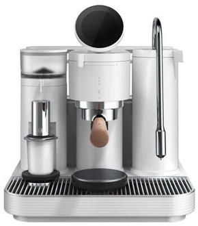 Meraki Siebträgermaschine mit Mahlwerk weiß