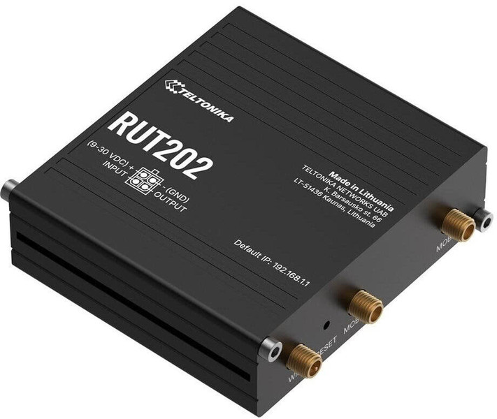 Teltonika RUT202 Industrieller 4G LTE WiFi4 Router DualSIM/eSIM (RUT202AAAAA0)
