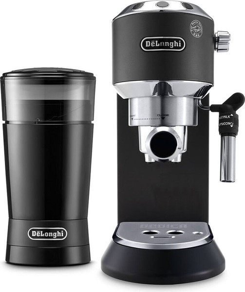 De'Longhi Dedica Style EC 685.BK + Coffee Bean Grinder KG200