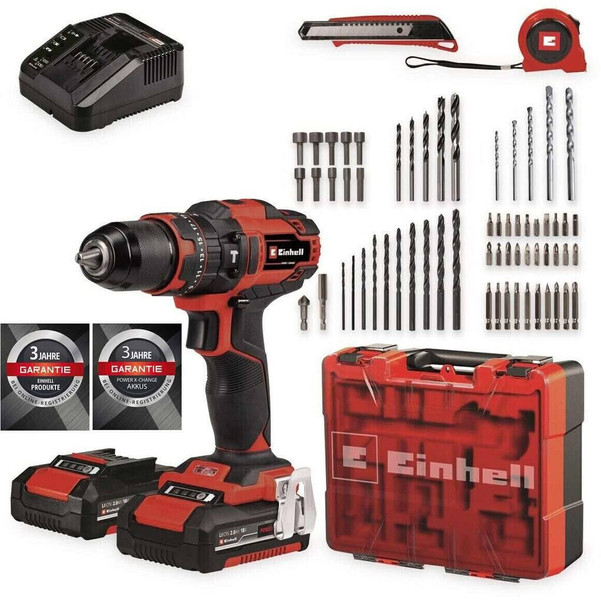 Einhell TE-CD 18/40 Li-i (2x2Ah + Koffer + 64tlg.)