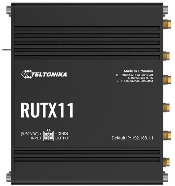 Teltonika RUTX11 4G/LTE WWAN Router, 4-Port-Switch (RUTX11300400)