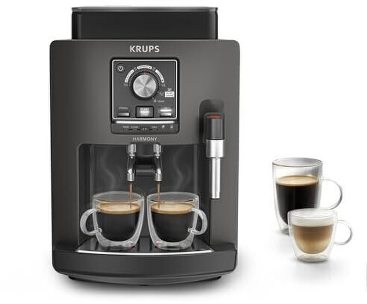 Krups Harmony Kaffeevollautomat mit Milchaufschäumdüse, 4 Getränke (EA508BE0)
