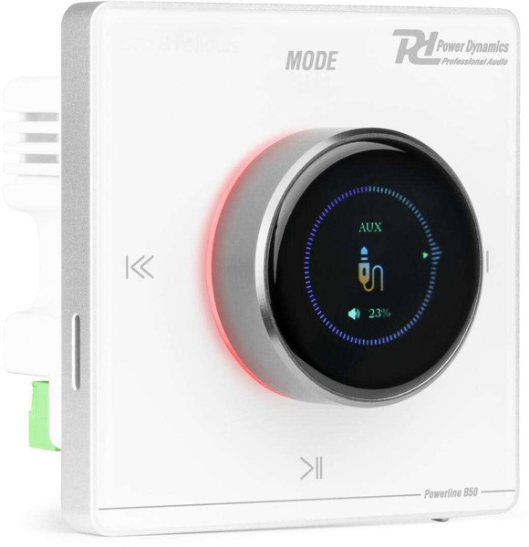 Power Dynamics Powerline B50W Wand-Einbauverstärker 50W Bluetooth 5.0 weiß (952.467)
