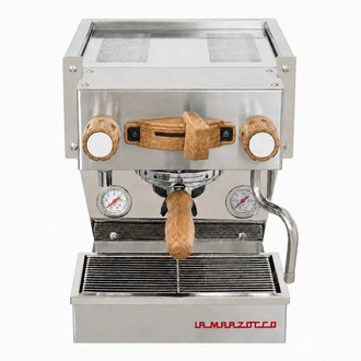 La Marzocco Linea Micra Edelstahl Eichenholz