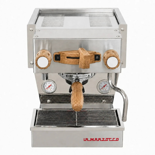 La Marzocco Linea Micra Edelstahl Eichenholz