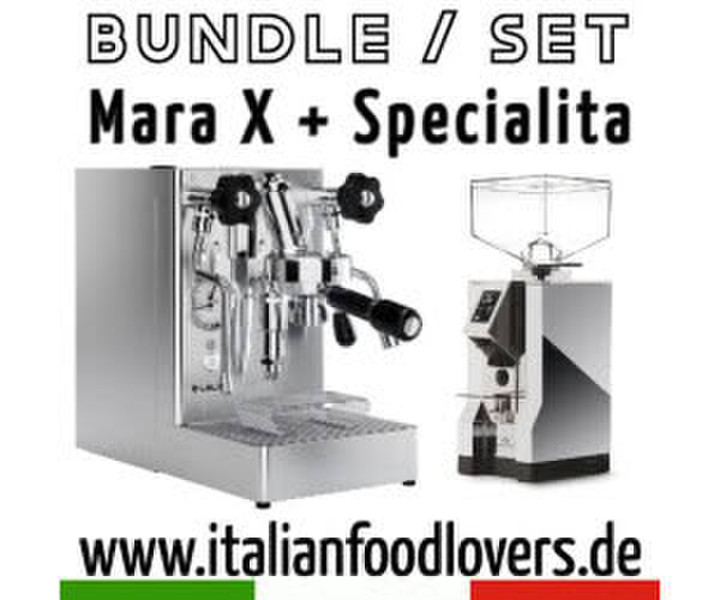 Lelit Mara PL62X silver + Eureka New Mignon Specialita Chrom 16CR