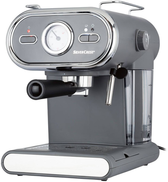 Silvercrest Espressomaschine Siebträger Pastell anthrazit SEM 1100 D3