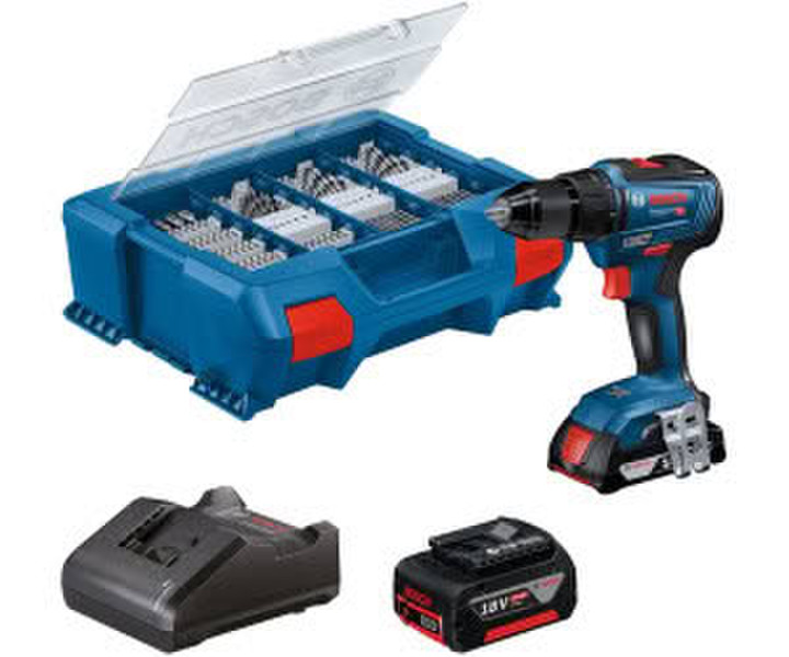Bosch GSR 18V-55 Professional (2 Akkus + L-Case + Ladegerät + 100 AC-Set)