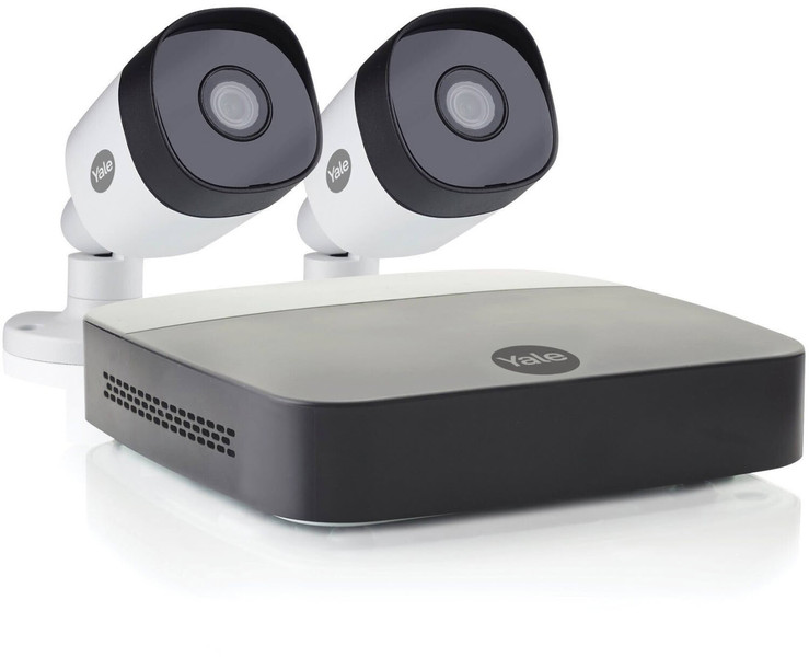 Yale Analog Überwachungskamera-Set 4-Kanal mit 2 Kameras 1920 x 1080 Pixel 1 TB (SV-4C-2ABF X-2 V2)