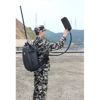 MENPACK DIRECTIONAL ANTENNA DRONE UAV 125W 5 BANDS JAMMER UP TO 1500M