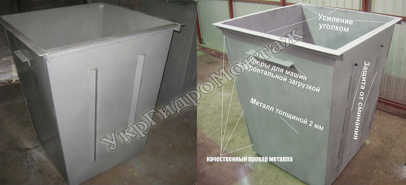 Garbage containers manufacturer, shipping bins TBO whole of Ukraine