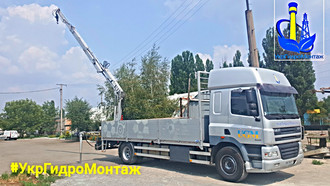 And rental services crane manipulator 12, 5T. Novomoskovsk, OOO Ukrgidromet