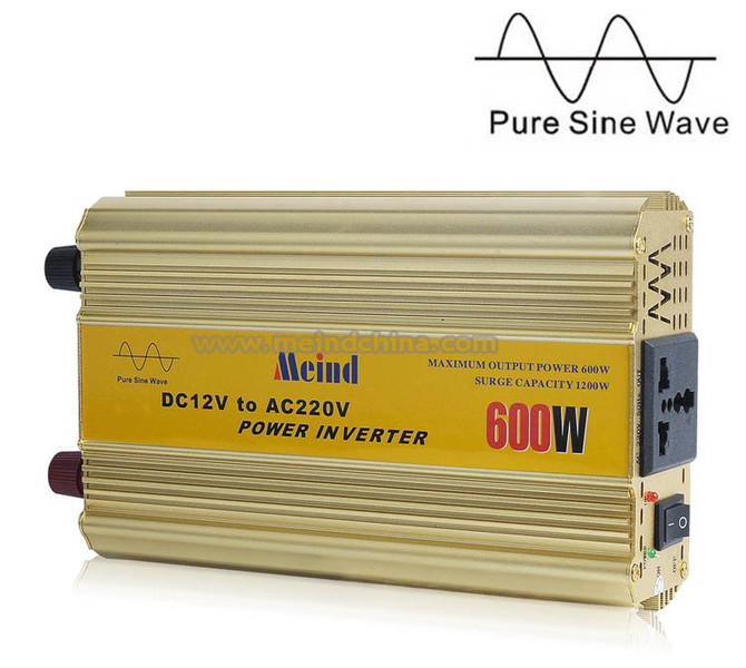 600W Power Inverter Pure Sine Wave AC Spannungswandler Auto Wechselrichter-Stromversorgung Wechselstrom-Adapter-Auto-Ladegerät