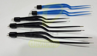 Reusable Bipolar Forceps Jansen Bayonet Two-Pin Plug (American Type), <Neurosurgical  bipolar forceps>