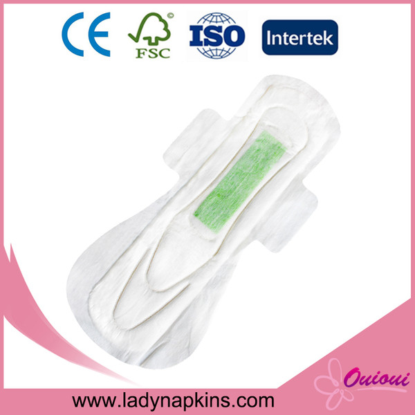 Feminine hygiene 350mm natural cotton comfort sanitary pad for women