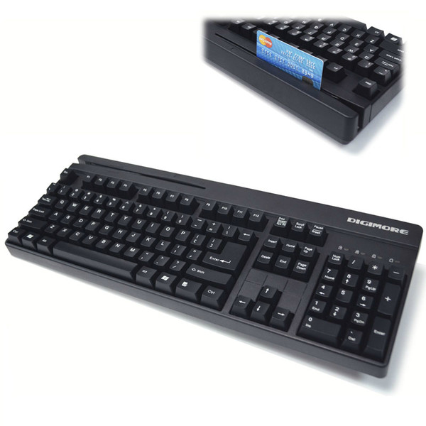 Heavy-Duty-Tastatur mit Magnetstreifen-Kartenleser (KB-6868-MSR)