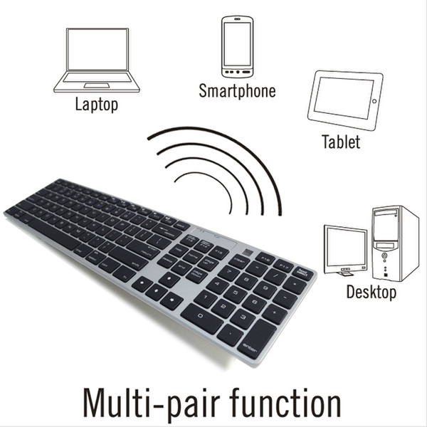 Полный размер Bluetooth и Mac совместимы клавиатуры (ВКБ-801А)