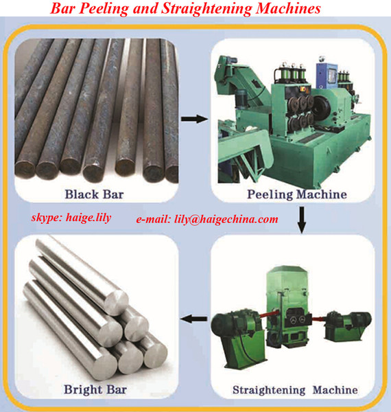 bright steel bar peeling straightening grinding and polishing line yantai haige manufacturer