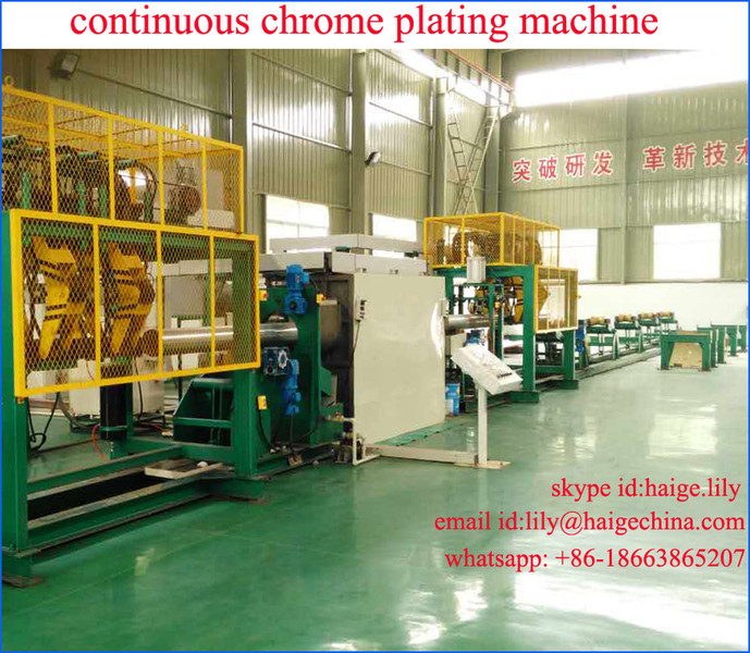 continuous chrome electro plating line for piston rod