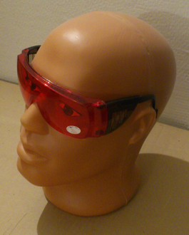 Очки красные VG защитные (с раздвижной дужкой)