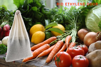 SMELLEZE Reusable Ethylene Gas Remover Pouch: Treats 150 Sq. Ft. To Keep Vegetables Fresher Longer