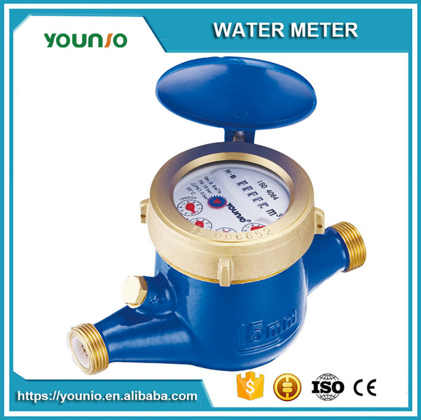 Younio 15mm Zeiger-Typ, Multi-Jet-Digital-Wasserzähler, Wasser Durchflussmesser
