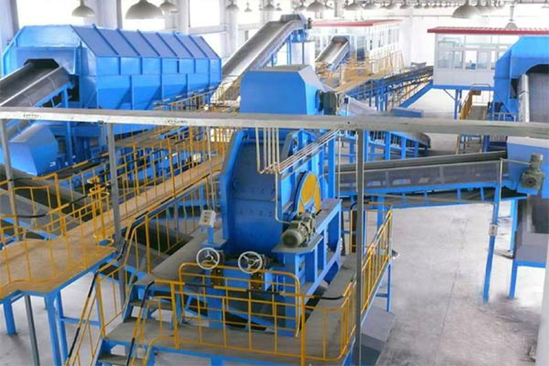 Municipal waste sorting and recycling system