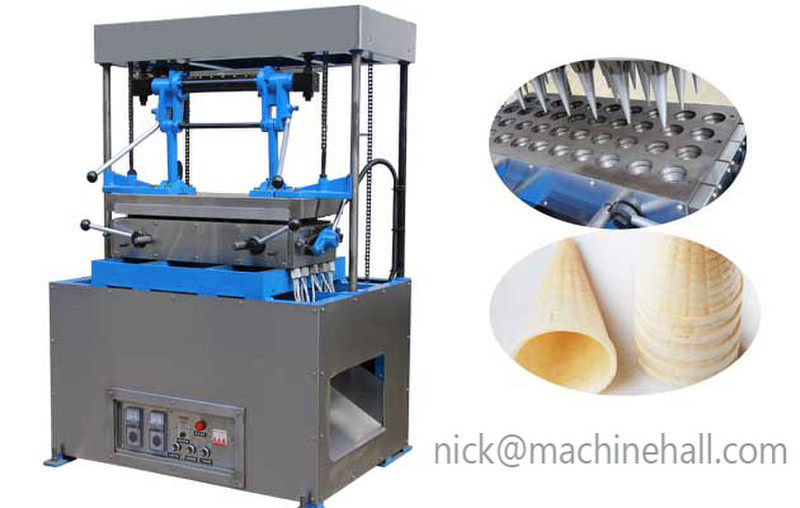 WAFER ICE CREAM CONE MAKER MACHINE WITH 32 MOULD