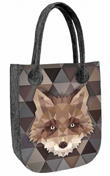 Handbag with motif felt bag CITY Bruno