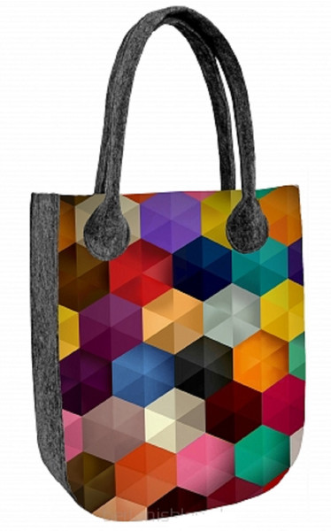 Handbag with motif felt bag CITY Factor