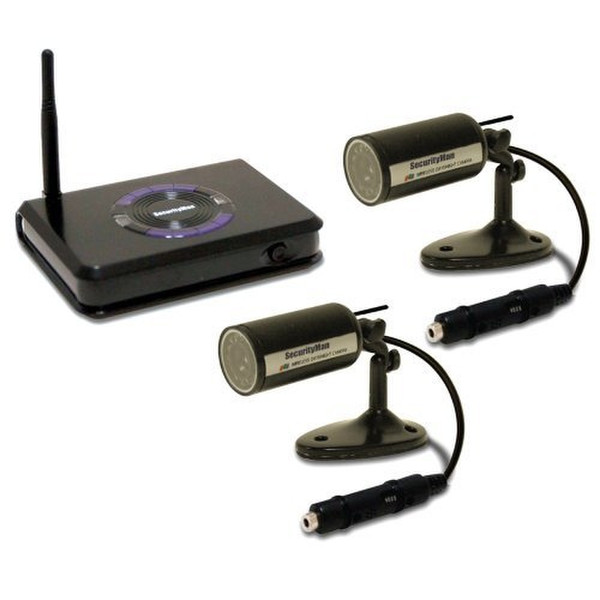 Macally 2.4GHz Wireless Outdoor/Indoor Bullet Color Cameras(2) Kit