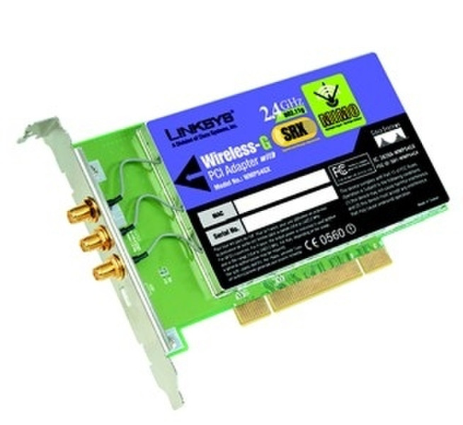 Linksys Wireless-G PCI Adapter with SRX Eingebaut 108Mbit/s Netzwerkkarte