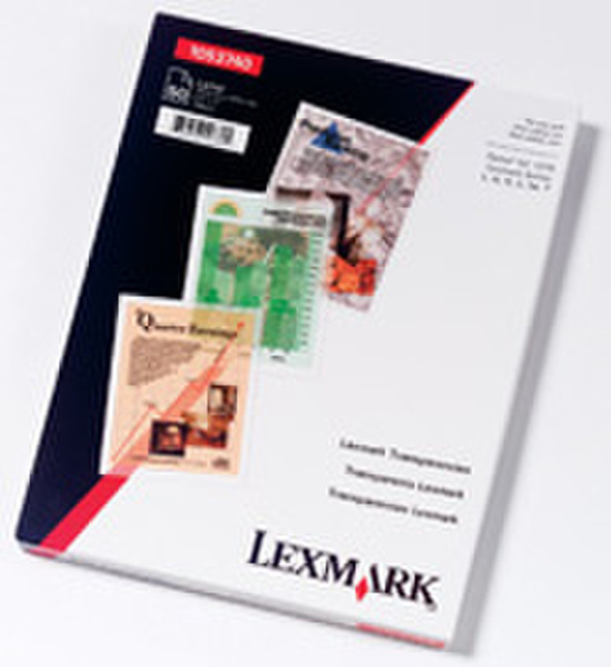 Lexmark Laser Printer Transparencies (Letter), 50 sheets/box inkjet paper
