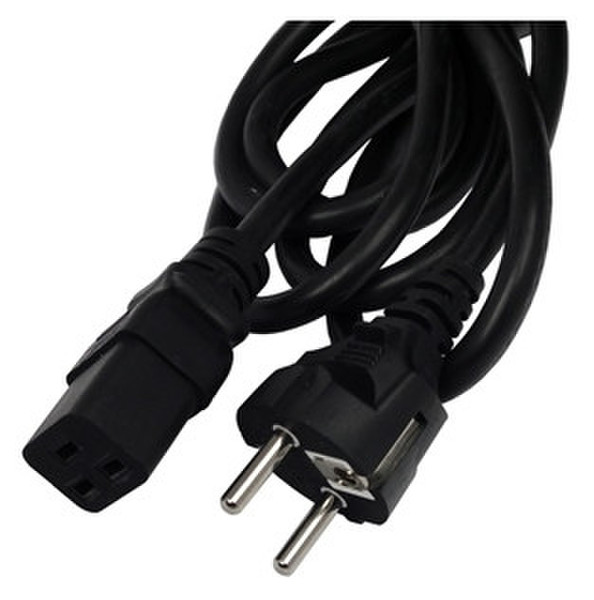 Lantronix PWR CORD 10FT (EU) IEC60320/C19 TO SCHUKO 2.4м C19 coupler Черный кабель питания