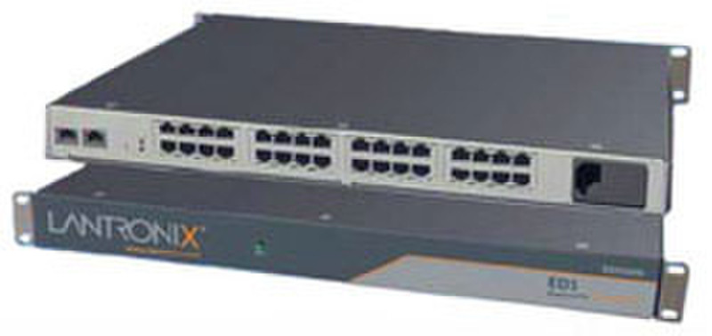 Lantronix EDS00812N-01 8-Port Device Server - 8 x RJ-45 10Mbit/s Grey interface hub