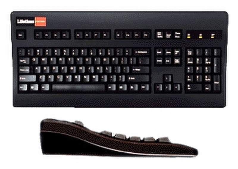 Keytronic Keyboard, 104, Black PS/2 Black keyboard